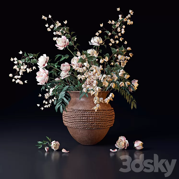 White bouquet 3D Model