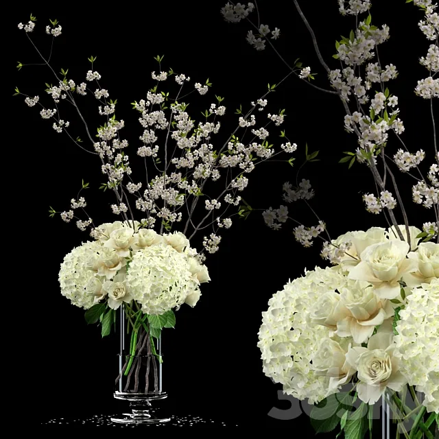 White bouquet 3DModel