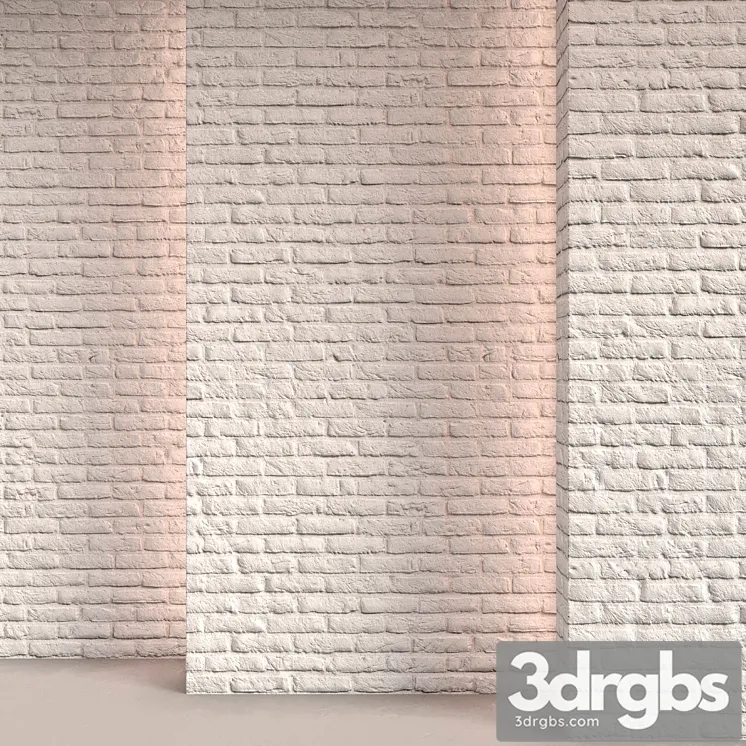 White brick 07 3D Model Free