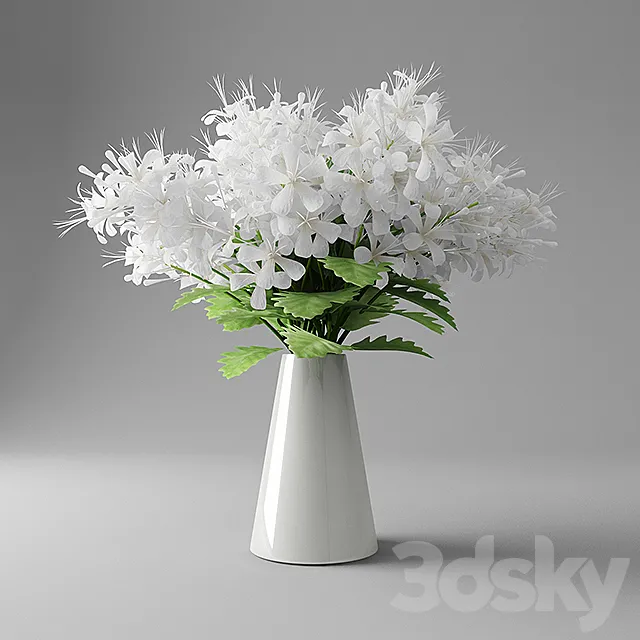 White butterfly in Vase 3DModel