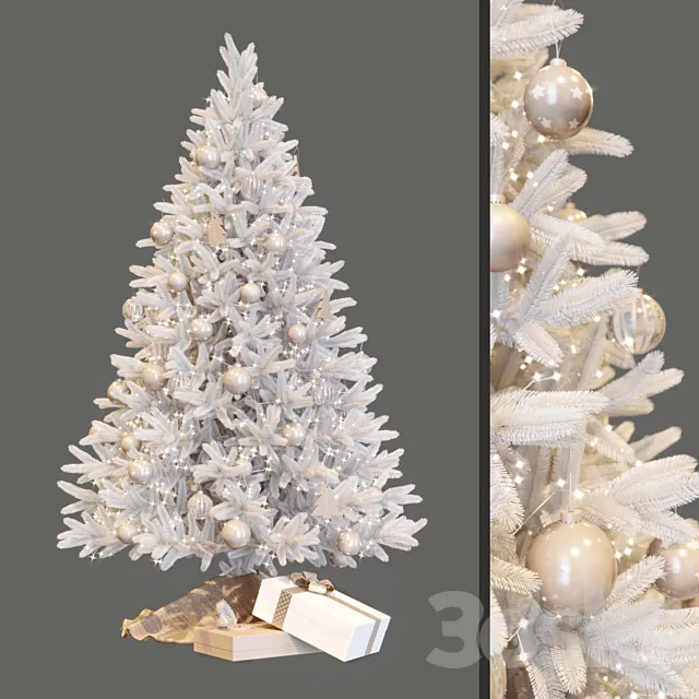 White christmas tree 3DModel