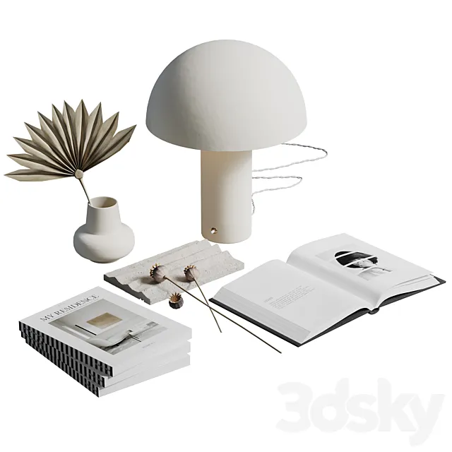 white decorative set 3DModel