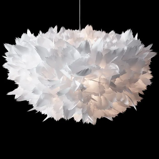 White feather chandelier 3D Model