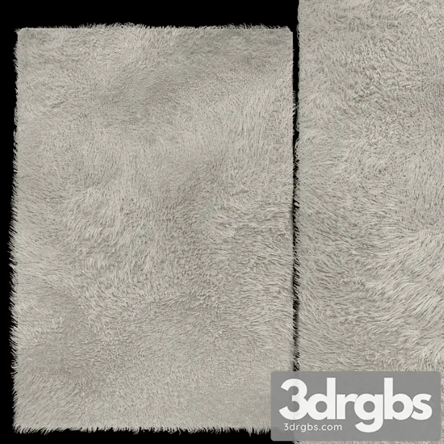White Fur Rug 3D Model Free