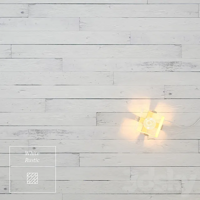 White painted rustic floor 3DModel