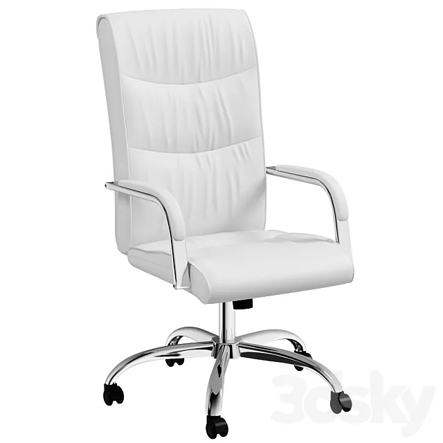 White Presidente Hooz Office Chair 3D Model