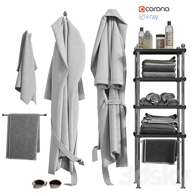 White robe and towels Free Download