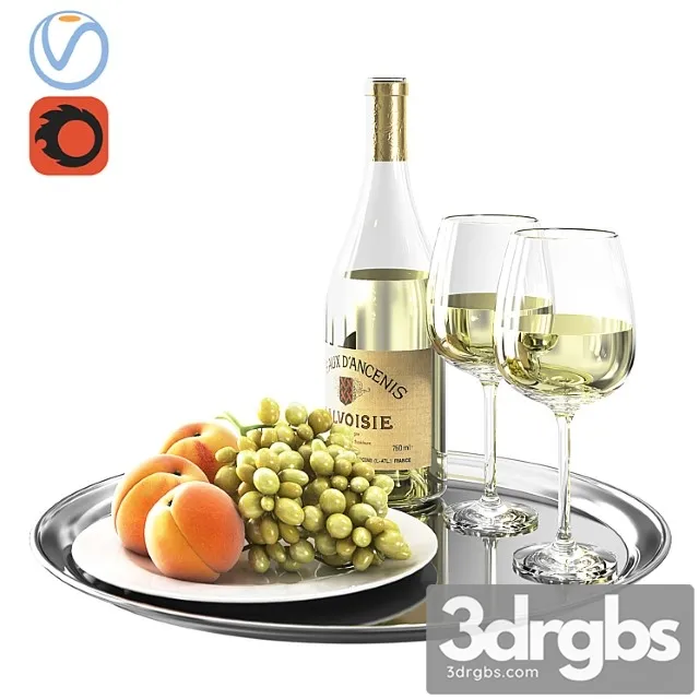 White wine 3D Model Free