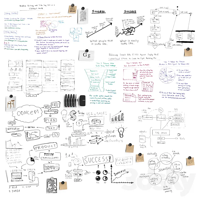 Whiteboard Notes & Stickers Set 2 Free Download