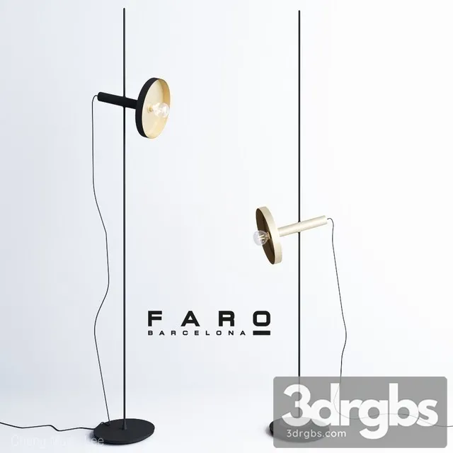 Whizz Satin Gold Black Portable Lamp 3D Model Free
