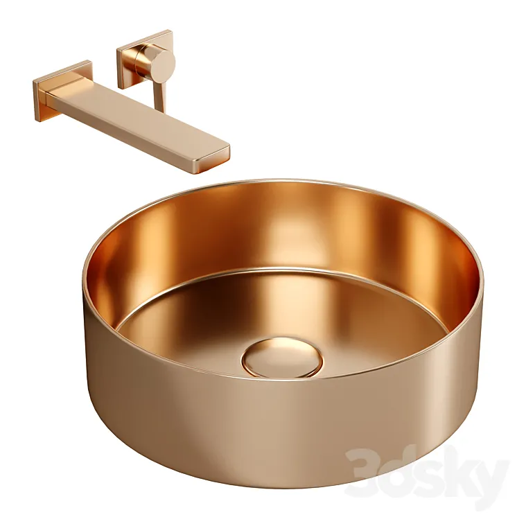 Wholesale Hand Wash Handmade Hotel Laundry Luxury Marble Modern Basin Faucets Bathroom Sink 3D Model Free