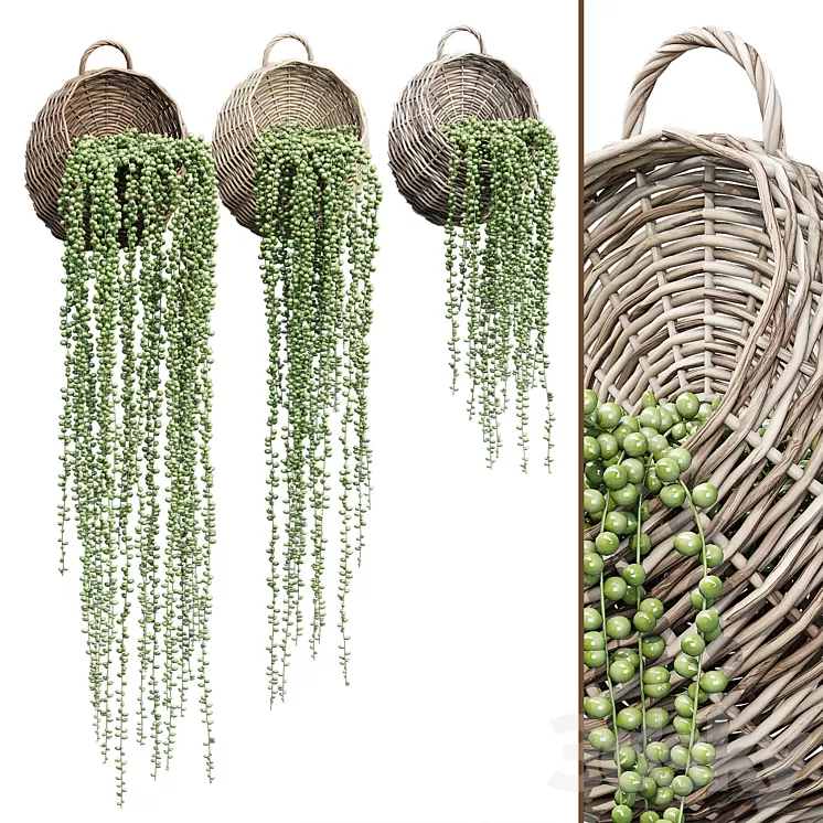 Wicker basket one 3D Model