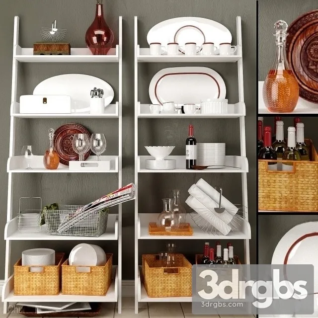 Wicker Baskets 3D Model Free