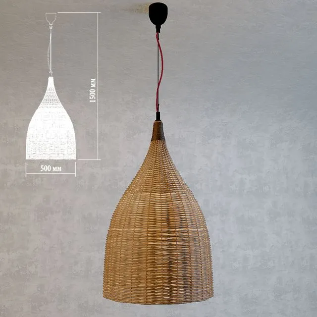wicker chandelier 3D Model