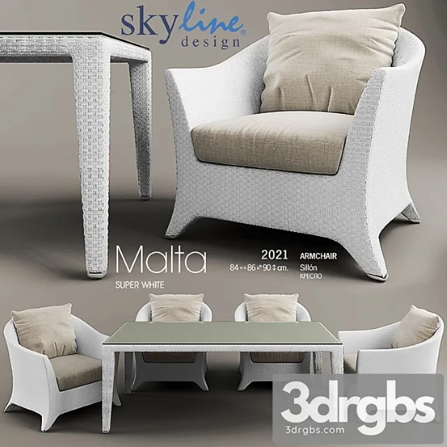 Wicker furniture skyline 2 3D Model Free