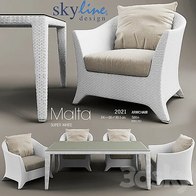 Wicker furniture SKYLINE 3D Model