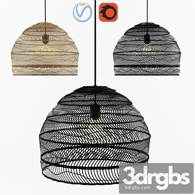 Wicker hanging lamp - hk living