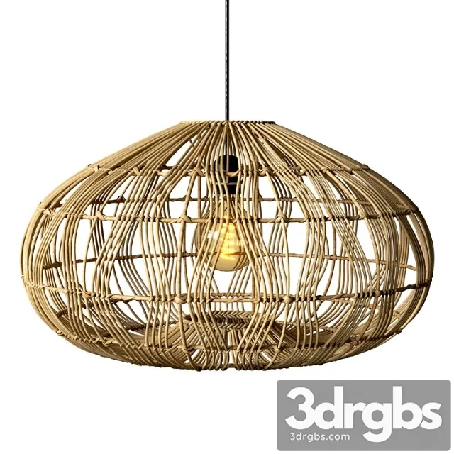 Wicker Lamp Manila Yara 3D Model Free