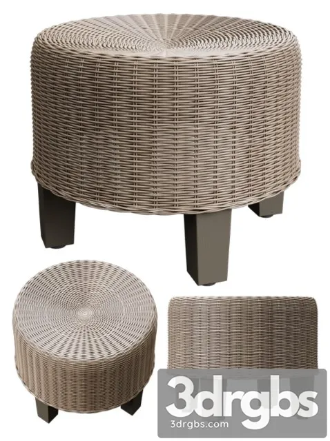 Wicker Ottoman Ikea Sky 3D Model Free