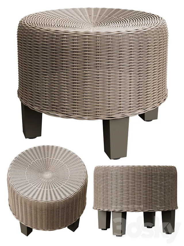 Wicker ottoman Ikea Sky 3DModel