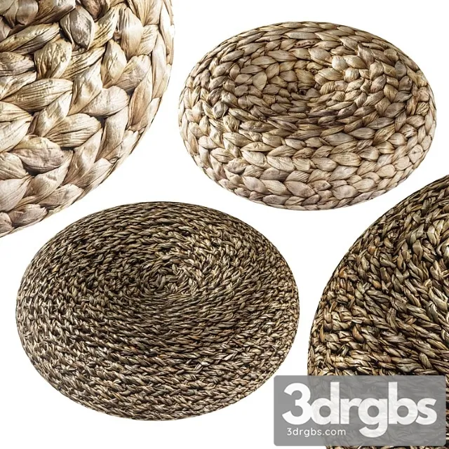 Wicker puffs 2 3D Model Free