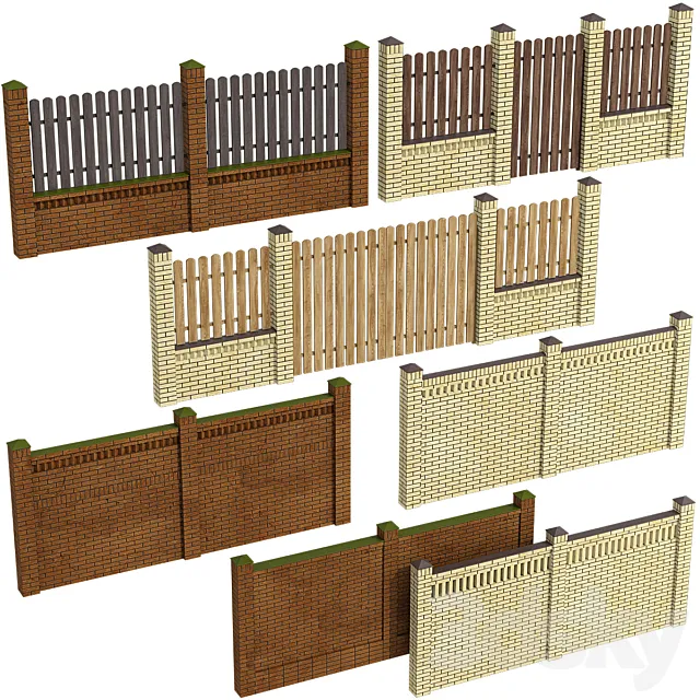 Wicket gate fence 3D Model