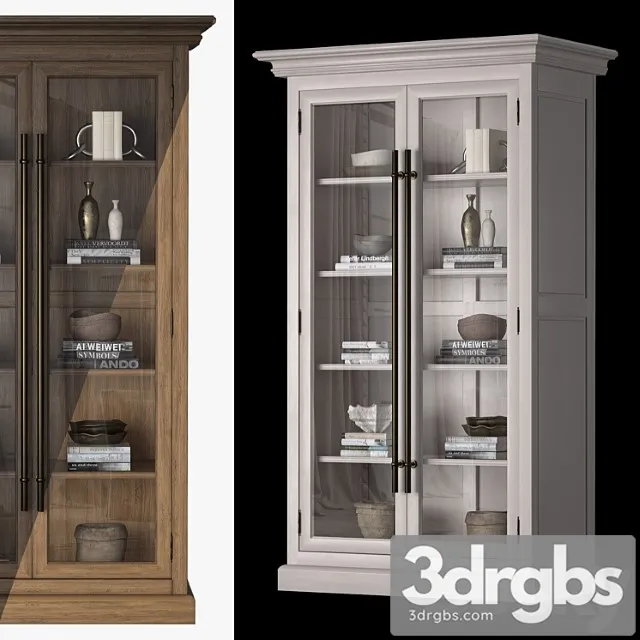 Wide cabinet 20th c. 2door 3D Model Free