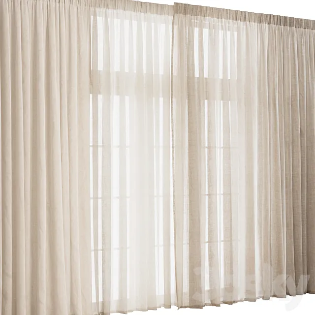 Wide Linen Tulle Curtain Free Download