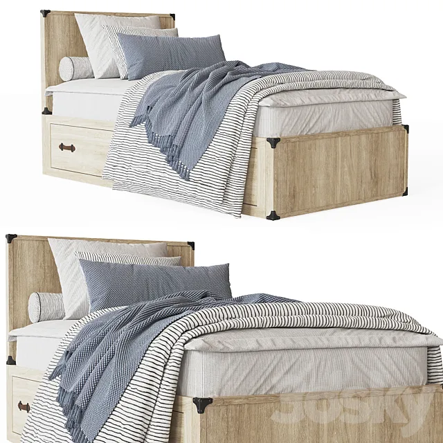 WILKES TRUNK STORAGE BED 3D Model