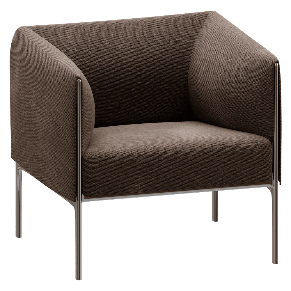 Wilkhahn - Armchair Asienta upholstered with backrests 3D Model