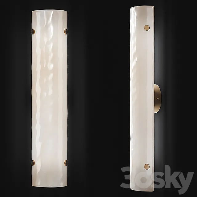 WILLAMETTE 28 LED PEARL WHITE FLUTED SCONCE 3D Model