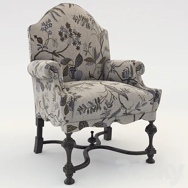 William & Mary Armchair 3DModel