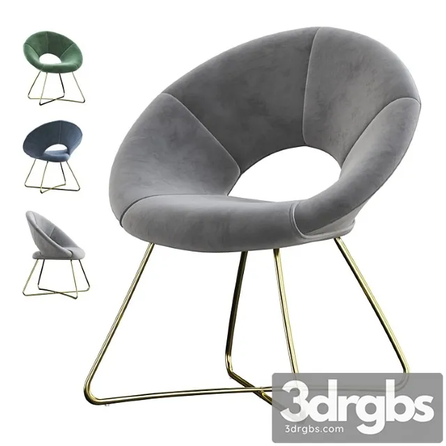 Williams Velvet Accent Chair 3D Model Free