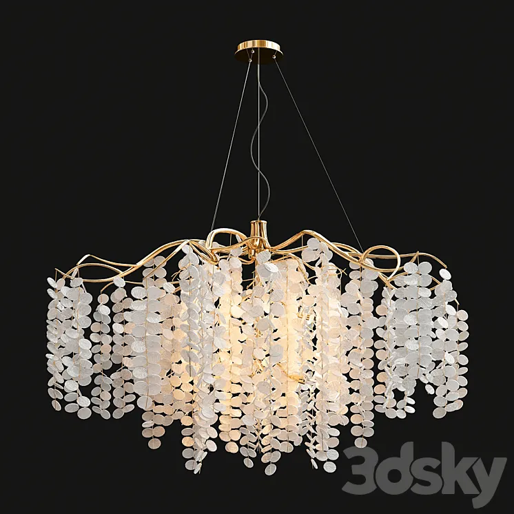 Willow cascading chandelier 3D Model Free