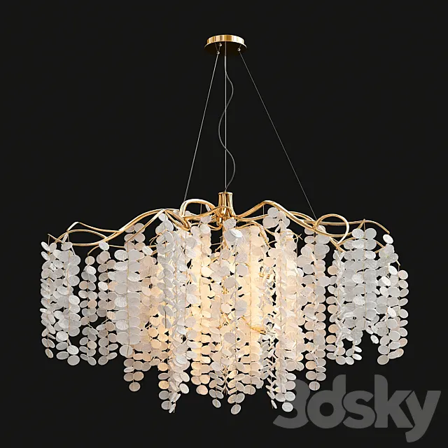 Willow cascading chandelier 3D Model