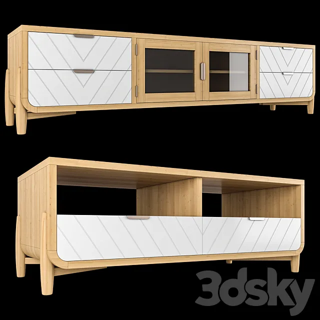 Wind cabinet and Coffee table 3D Model