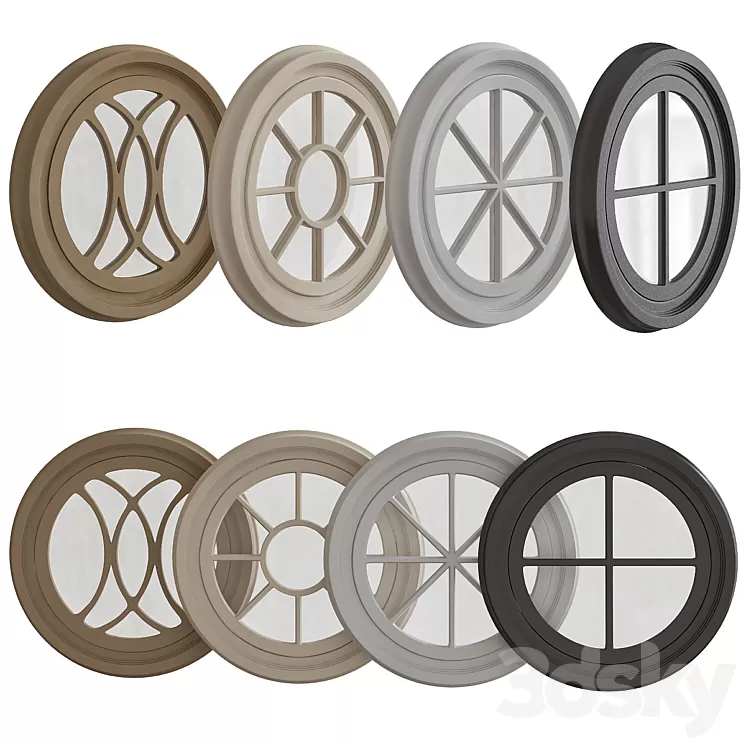 Window CollectionsFull-Round Accent Window 3D Model