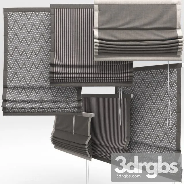 Window Curtain Fabric 02 3D Model Free