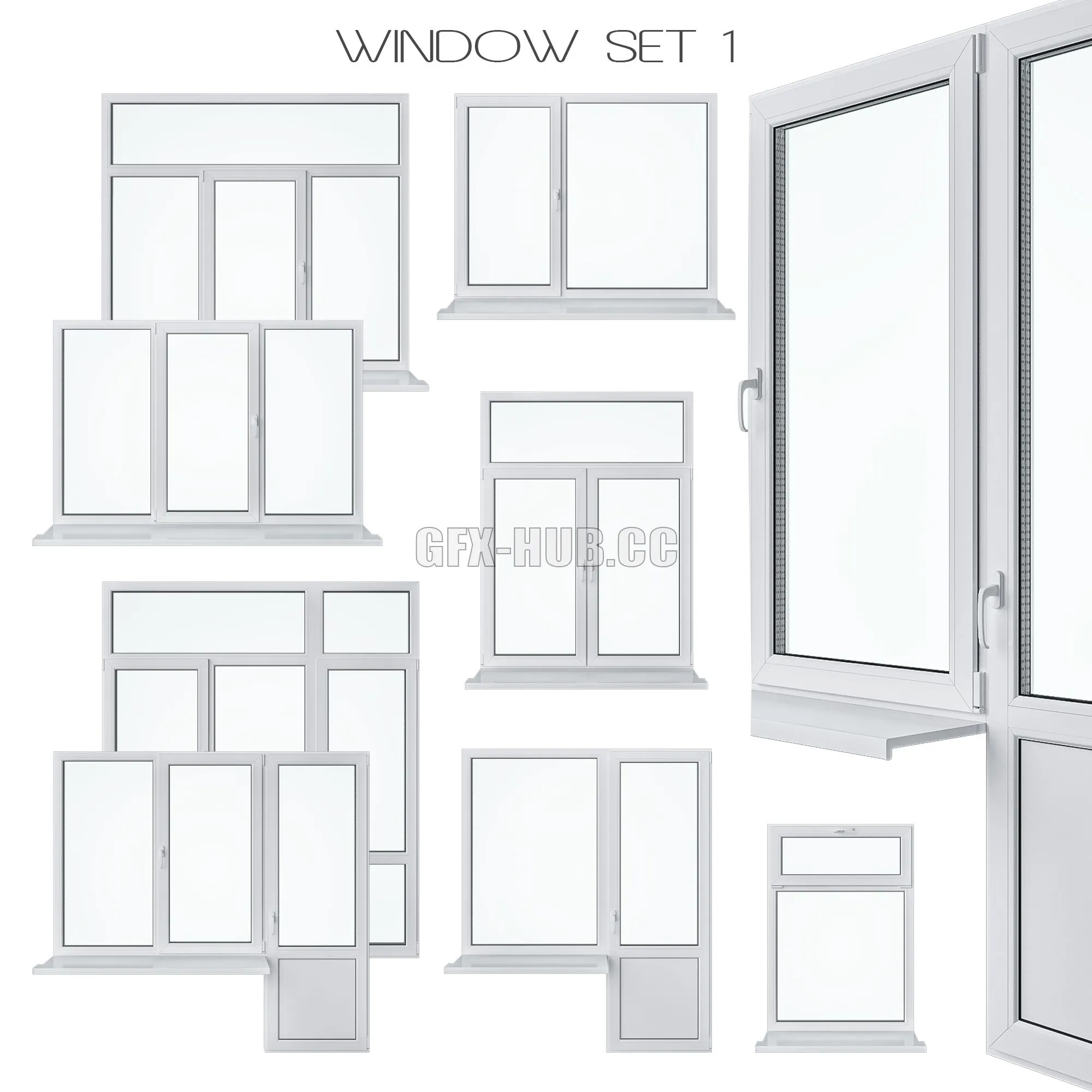 Window Set 1 3D Model