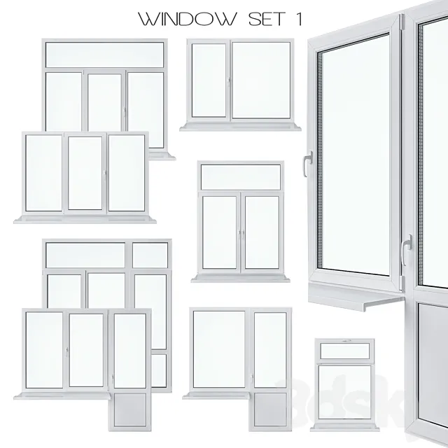 Window Set 1 3D Model