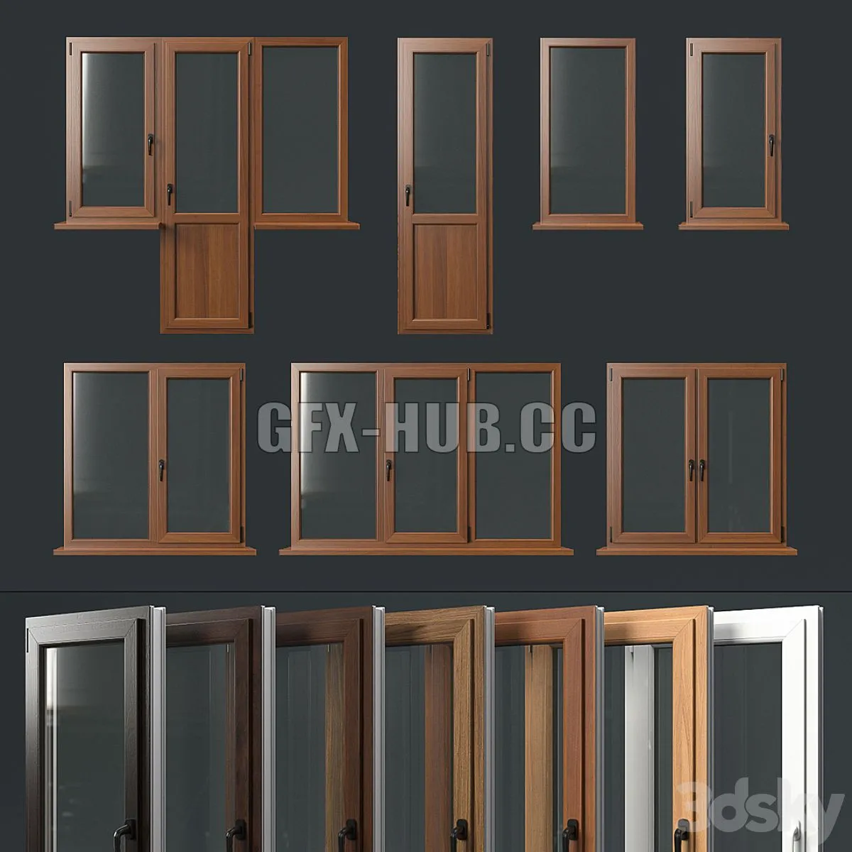 Window Set Rehau 3D Model