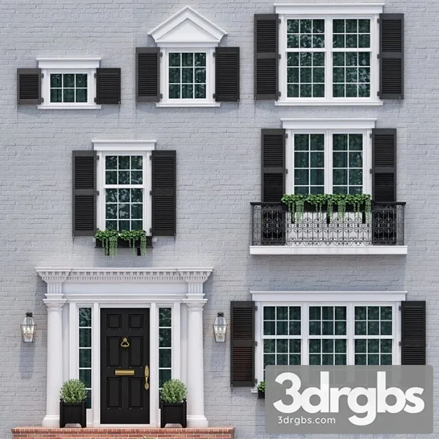 Windows And Doors Classic 3D Model Download
