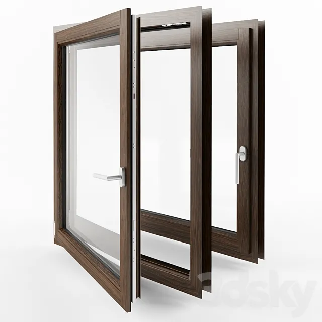 Windows detailed with tripple glazing 3DModel