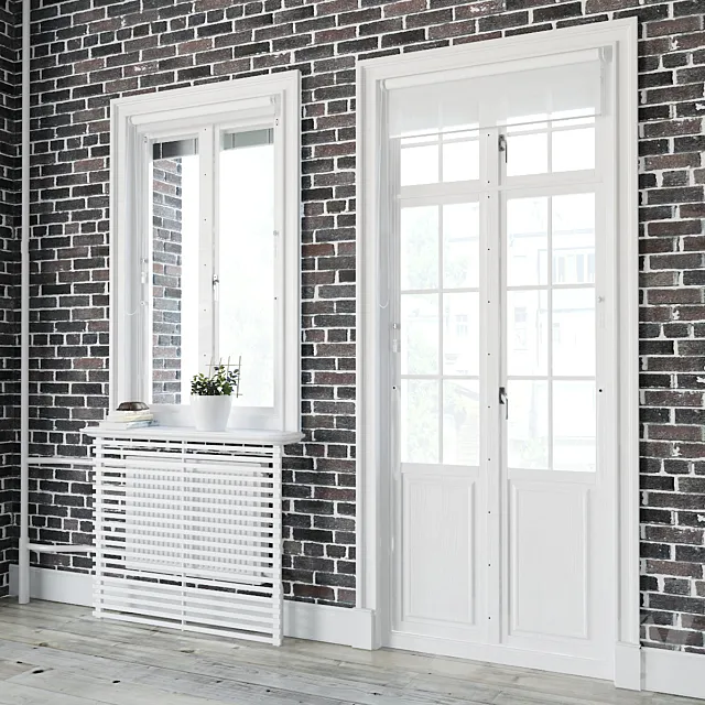 Windows in Scandinavian style 3D Model