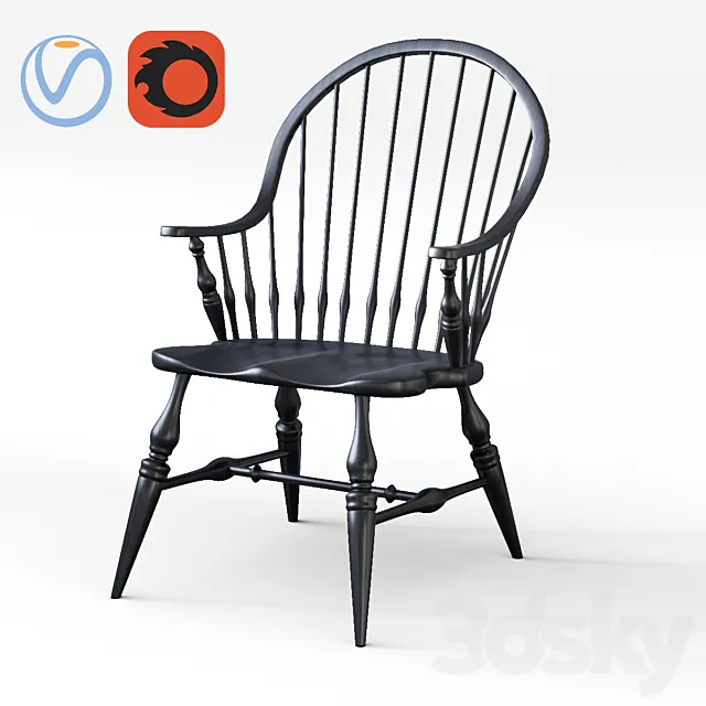 Windsor chair 3D Model
