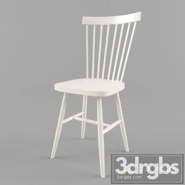 Windsor Dining White Chair 3D Model Free