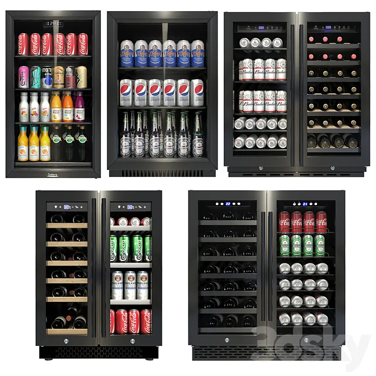 Wine and Beverage Refrigerators 3D Model Free Download