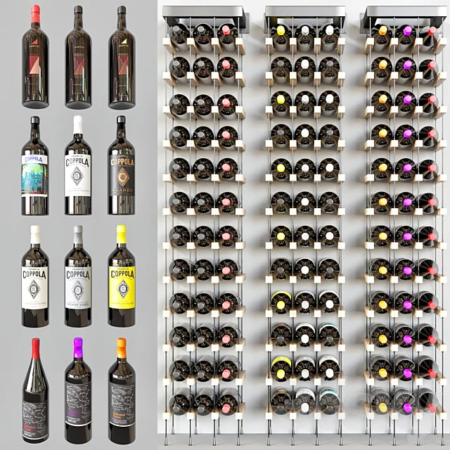 wine bottle unit 03 3D Model