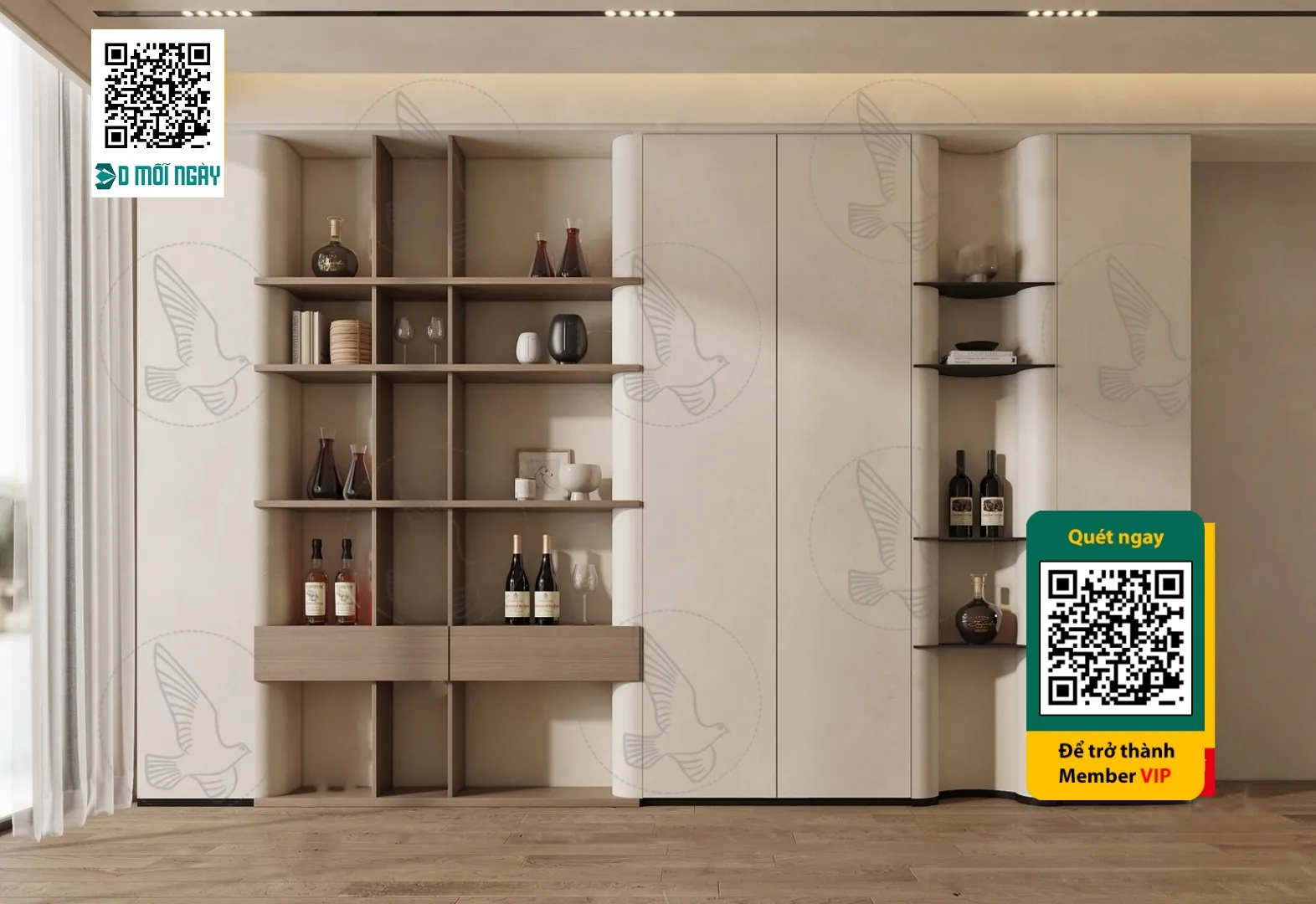 Wine cabinet 3D - 006 - 3810