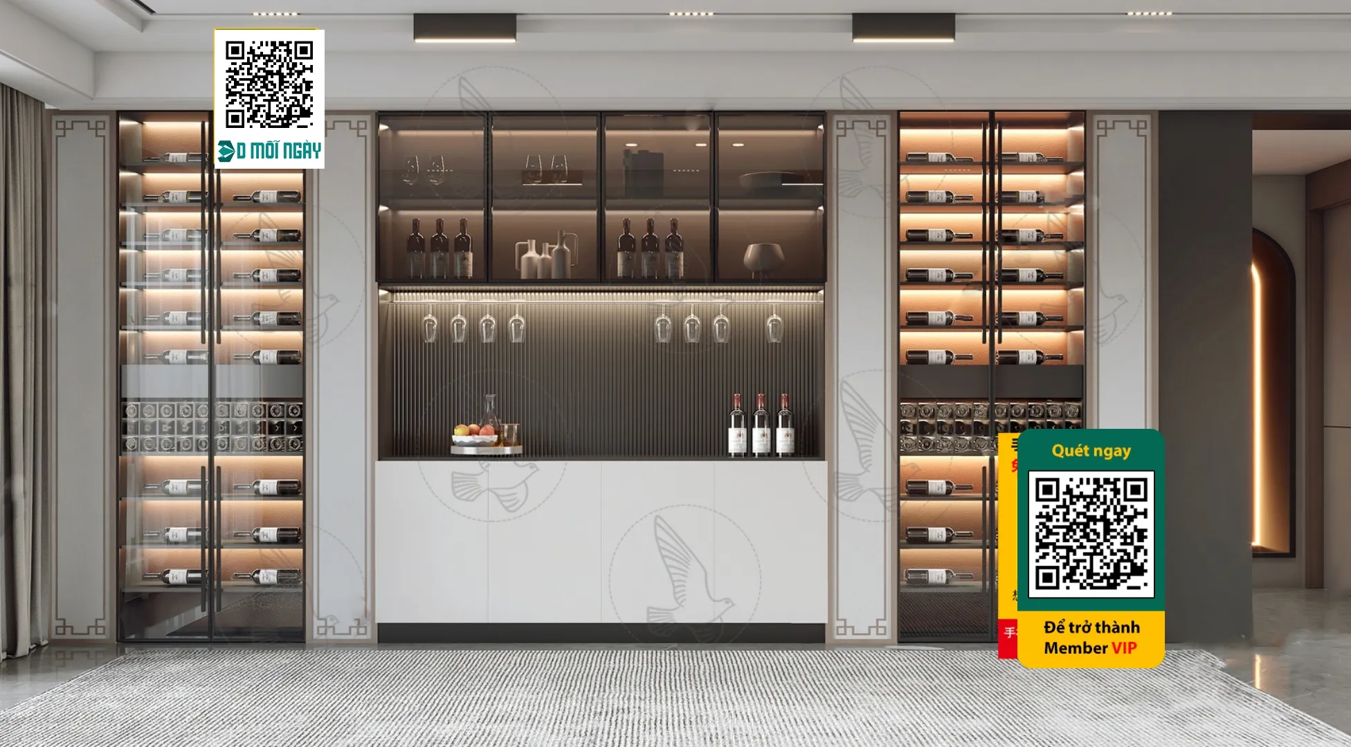 Wine cabinet 3D - 007 - 3811